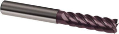 Guhring - 10mm, 22mm LOC, 10mm Shank Diam, 72mm OAL, 5 Flute, Solid Carbide Square End Mill - Single End, FIREX Finish, Spiral Flute, 45° Helix, Centercutting, Right Hand Cut, Right Hand Flute, Series 6709 - Apex Tool & Supply