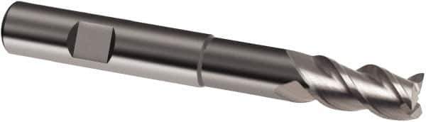 Guhring - 20mm, 26mm LOC, 20mm Shank Diam, 126mm OAL, 3 Flute, Solid Carbide Square End Mill - Single End, Uncoated, Spiral Flute, 39/40/41° Helix, Centercutting, Right Hand Cut, Right Hand Flute, Series 6703 - Apex Tool & Supply