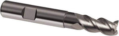 Guhring - 8mm, 16mm LOC, 8mm Shank Diam, 63mm OAL, 3 Flute, Solid Carbide Square End Mill - Single End, Uncoated, Spiral Flute, 39/40/41° Helix, Centercutting, Right Hand Cut, Right Hand Flute, Series 6702 - Apex Tool & Supply