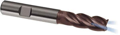Guhring - 16mm, 32mm LOC, 16mm Shank Diam, 92mm OAL, 4 Flute, Solid Carbide Square End Mill - Single End, Nano-A Finish, Spiral Flute, 36/38° Helix, Centercutting, Right Hand Cut, Right Hand Flute, Series 6701 - Apex Tool & Supply
