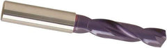 Guhring - 11.9mm 140° Spiral Flute Solid Carbide Screw Machine Drill Bit - nano-A Finish, Right Hand Cut, 55mm Flute Length, 102mm OAL, SU Point, Straight Shank - Apex Tool & Supply