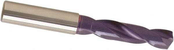 Guhring - 11.7mm 140° Spiral Flute Solid Carbide Screw Machine Drill Bit - nano-A Finish, Right Hand Cut, 55mm Flute Length, 102mm OAL, SU Point, Straight Shank - Apex Tool & Supply
