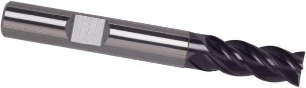 Guhring - 3/4", 3-1/8" LOC, 3/4" Shank Diam, 6" OAL, 4 Flute, Solid Carbide Square End Mill - Single End, FIREX Finish, Spiral Flute, 35/38° Helix, Centercutting, Right Hand Cut, Right Hand Flute, Series 4252 - Apex Tool & Supply