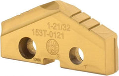 Allied Machine and Engineering - 1-21/32" Diam x 1/4" Thick, Seat Code 3, 132° Included Angle Spade Drill Insert - TiN Coated, Cobalt, Grade Super Cobalt, Series T-A - Apex Tool & Supply