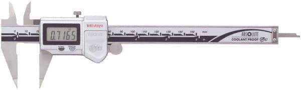 Mitutoyo - 0 to 150mm Range, 0.01mm Resolution, IP67 Electronic Caliper - 0.001" Accuracy, SPC Output - Apex Tool & Supply