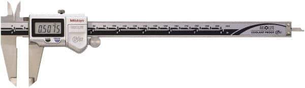 Mitutoyo - 0 to 200mm Range, 0.01mm Resolution, IP67 Electronic Caliper - 0.001" Accuracy, SPC Output - Apex Tool & Supply