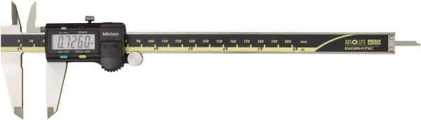 Mitutoyo - 0 to 200mm Range, 0.01mm Resolution, Electronic Caliper - 0.001" Accuracy, SPC Output - Apex Tool & Supply