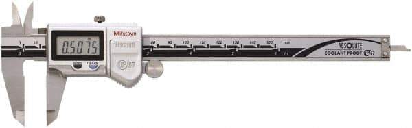 Mitutoyo - 0 to 150mm Range, 0.01mm Resolution, IP67 Electronic Caliper - 0.001" Accuracy - Apex Tool & Supply