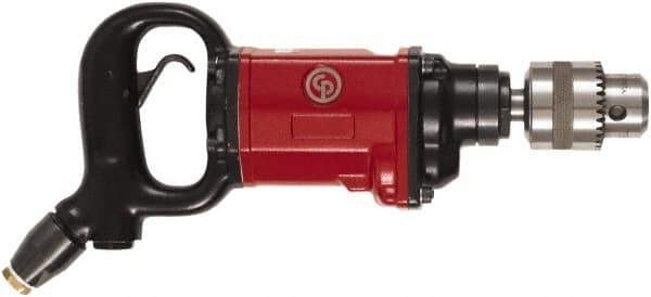 Chicago Pneumatic - 5/8" Keyed Chuck - D-Handle with Side Handle, 800 RPM, 20 LPS, 1 hp - Apex Tool & Supply