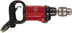 Chicago Pneumatic - 5/8" Keyed Chuck - D-Handle with Side Handle, 800 RPM, 20 LPS, 1 hp - Apex Tool & Supply