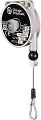 Chicago Pneumatic - 2.2 Lb Load Capacity, 5.2' Travel Distance, Tool Balancer - Stainless Steel Cable, Aluminum Housing, Tension Adjustment, Locking Mechanism - Apex Tool & Supply