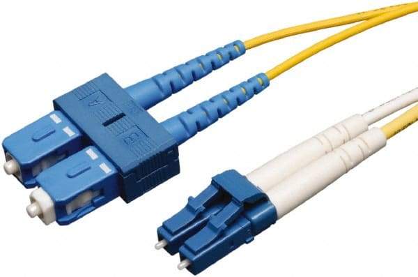 Tripp-Lite - 10' Long, LC/SC Head, Singlemode Fiber Optic Cable - Aqua, Use with LAN - Apex Tool & Supply