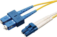 Tripp-Lite - 10' Long, LC/SC Head, Singlemode Fiber Optic Cable - Aqua, Use with LAN - Apex Tool & Supply