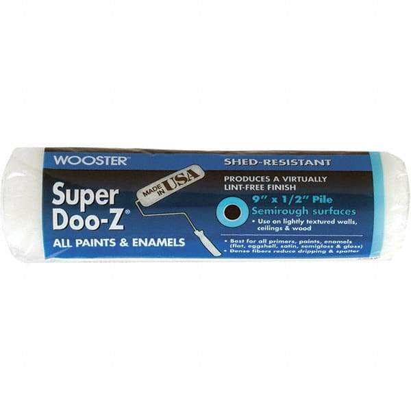 Wooster Brush - 1/2" Nap, 9" Wide Paint Roller Cover - Semi-Rough Texture, Woven - Apex Tool & Supply