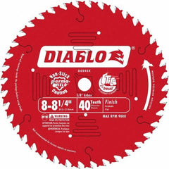 Freud - 8-1/4" Diam, 5/8" Arbor Hole Diam, 24 Tooth Wet & Dry Cut Saw Blade - Carbide-Tipped, Standard Round Arbor - Apex Tool & Supply