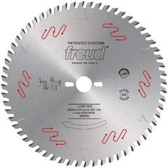 Freud - 303mm Diam, 30mm Arbor Hole Diam, 60 Tooth Wet & Dry Cut Saw Blade - Carbide-Tipped, Standard Round Arbor - Apex Tool & Supply