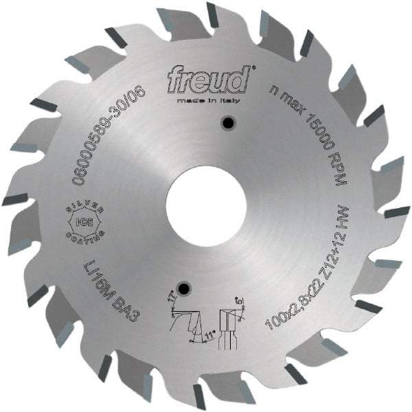 Freud - 120mm Diam, 20mm Arbor Hole Diam, Wet & Dry Cut Saw Blade - Carbide-Tipped, Standard Round Arbor - Apex Tool & Supply