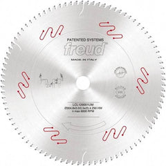 Freud - 12" Diam, 1" Arbor Hole Diam, 90 Tooth Wet & Dry Cut Saw Blade - Carbide-Tipped, Standard Round Arbor - Apex Tool & Supply