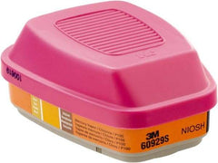 3M - Magenta and Orange P100 Cartridge and Filter Combination - Series 6000, 7000, FF-400, Protects Against Mercury Vapor, Sulfur Dioxide - Apex Tool & Supply