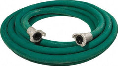 Alliance Hose & Rubber - 1" Inside x 1.88" Outside Diam, Grade 0 Synthetic Rubber, Sandblast Hose - Green, 50' Long, 150 psi Working Pressure - Apex Tool & Supply