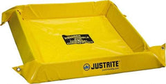 Justrite - 40 Gal Low Wall Berm - 4" High x 4' Wide x 4" Long - Apex Tool & Supply