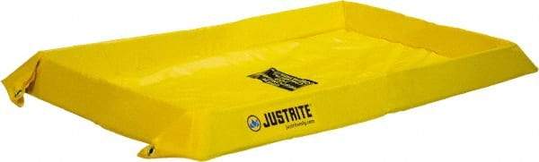 Justrite - 20 Gal Low Wall Berm - 4" High x 2' Wide x 4" Long - Apex Tool & Supply