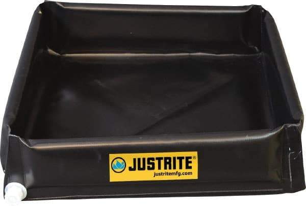 Justrite - 55 Gal Low Wall Berm - 4' Wide x 4" Long - Apex Tool & Supply