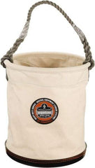 Ergodyne - 1 Pocket White Canvas Bucket Tool Organizer - 12-1/2" Wide x 12-1/2" Deep x 15" High - Apex Tool & Supply