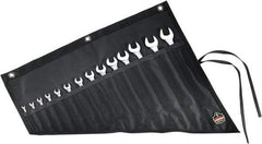 Ergodyne - 14 Pocket Gray Ballistic Polyester Tool Roll - 22" Wide x 26-1/2" Deep x 1" High - Apex Tool & Supply