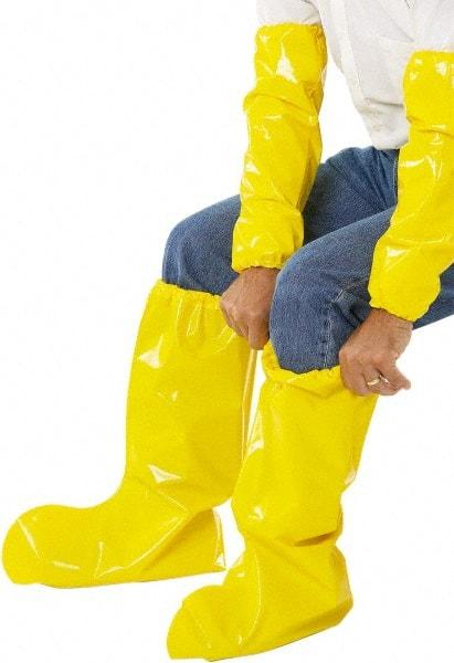 PolyConversions - Size L, Polyolefin, Non-Skid Boot Cover - Yellow, Chemical Resistant - Apex Tool & Supply