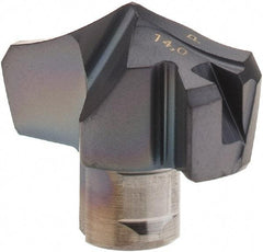 Iscar - Series HCP-IQ, 14mm Diam Grade IC908 Replaceable Drill Tip - Carbide, TiAlN/TiN Finish, 14 Seat Size - Apex Tool & Supply