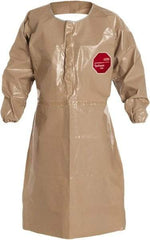 Dupont - Size 4XL, 44" Long, Coat Apron - Tychem CPF 3, 18 oz, Tan - Apex Tool & Supply