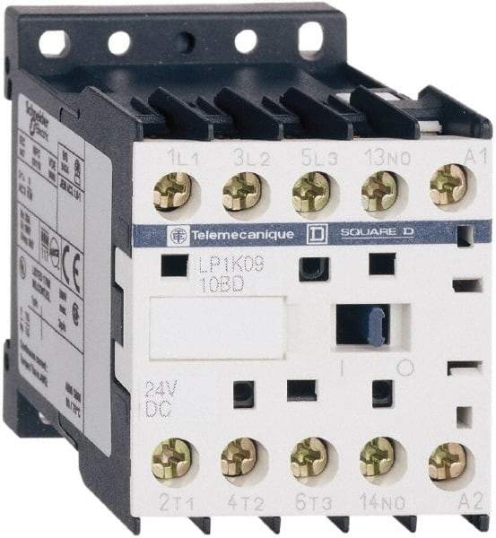 Schneider Electric - 3 Pole, 24 Coil VDC, 6 Amp at 440 VAC, Nonreversible IEC Contactor - BS 5424, CSA, IEC 60947, NF C 63-110, RoHS Compliant, UL Listed, VDE 0660 - Apex Tool & Supply