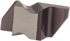 Tool-Flo - 4062FLR Grade AC3, 1/8" Cutting Width Carbide Grooving Insert - 1/4" Max Depth of Cut, Right Hand, 1/16" Corner Radius, AlTiN Finish - Apex Tool & Supply