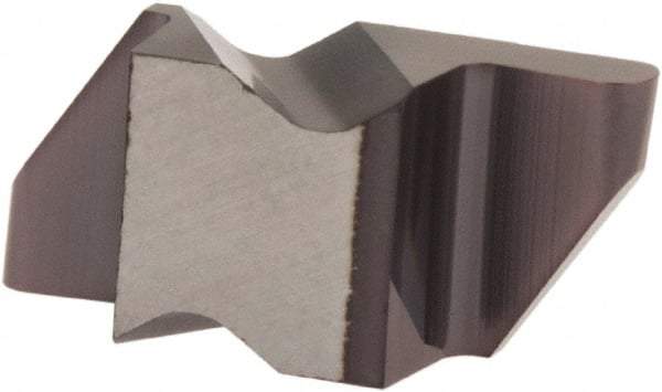 Tool-Flo - 4125FLR Grade AC3, 1/4" Cutting Width Carbide Grooving Insert - 1/4" Max Depth of Cut, Right Hand, 1/8" Corner Radius, AlTiN Finish - Apex Tool & Supply