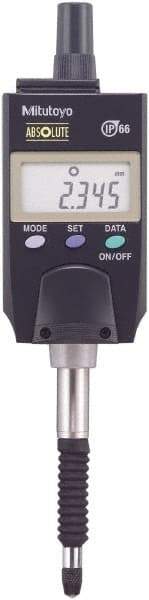 Mitutoyo - 0 to 12.7mm Range, 0.0005 & 0.00005" Graduation, Electronic Drop Indicator - Includes NIST Traceability Certification - Apex Tool & Supply