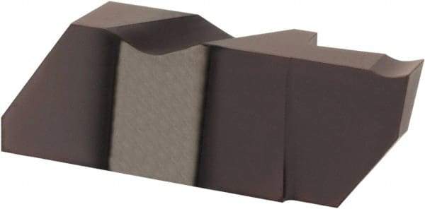 Hertel - 3125IFD K Grade HC215, 3.18mm Cutting Width Carbide Grooving Insert - 1/4" Max Depth of Cut, Right Hand, TiAlN Finish - Apex Tool & Supply