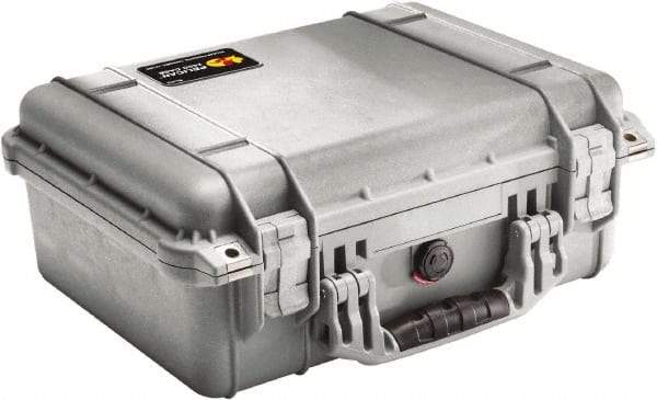 Pelican Products, Inc. - 13" Wide x 6-53/64" High, Clamshell Hard Case - Silver, Polyethylene - Apex Tool & Supply