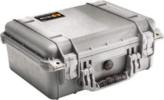 Pelican Products, Inc. - 13" Wide x 6-53/64" High, Clamshell Hard Case - Silver, Polyethylene - Apex Tool & Supply