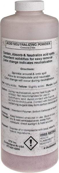 Brady SPC Sorbents - 2 Lb Bottle Polymer Granular Sorbent - Chemical Neutralizer & Absorbent - Apex Tool & Supply