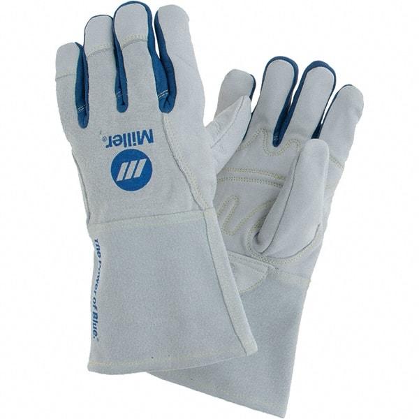 Miller Electric - Welder's & Heat Protective Gloves - ARMOR LN WHT XL 1/PR ARC MIG WELDING GLOVES - Apex Tool & Supply