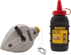 DeWALT - 100' Long Reel & Chalk Set - Red, Includes 4 oz Red Chalk - Apex Tool & Supply