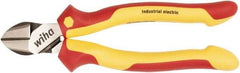 Wiha - 8" OAL, 0.098" Capacity, Diagonal Cutter - Cushion Grip Handle - Apex Tool & Supply