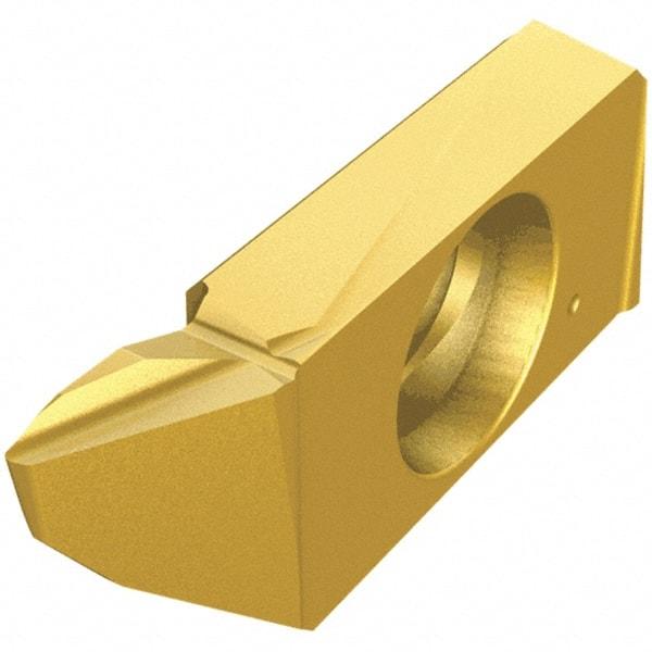 Iscar - 22SCIR Grade IC1008, 1mm Cutting Width Carbide Grooving Insert - 3mm Max Depth of Cut, 0.08mm Corner Radius, TiAlN/TiN Finish - Apex Tool & Supply