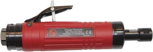 Chicago Pneumatic - 1/4" Collet, Straight Handle, Air Angle Die Grinder - 12,000 RPM, Rear Exhaust, 33.9 CFM, 1.2 hp, 90 psi, 9.5mm Inlet - Apex Tool & Supply