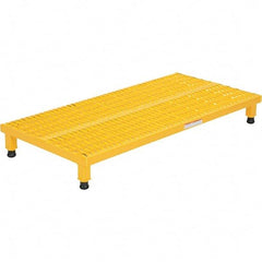 Vestil - 5" High x 24" Wide x 48" Deep, Yellow Step Stand - Steel, 500 Lb Capacity - Apex Tool & Supply