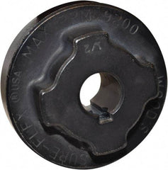 TB Wood's - 7/8" Max Bore Diam, 3/16" x 3/32" Keyway Width x Depth, 3-1/4" Hub, 5 Flexible Coupling Flange - 3-1/4" OD, 1-3/64" OAL, Sintered Steel, Type J - Apex Tool & Supply