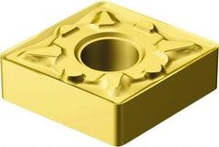 Sandvik Coromant - CNMG432 MM Grade 2025 Carbide Turning Insert - TiCN/AI2O3/TiN Finish, 80° Diamond, 1/2" Inscr Circle, 3/16" Thick, 1/32" Corner Radius - Apex Tool & Supply