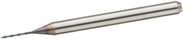 Sumitomo - 1.0008mm, 140° Point, Solid Carbide Micro Drill Bit - 38mm OAL, 12mm Flute Length, 3mm Shank Diam, Series MDSS - Apex Tool & Supply