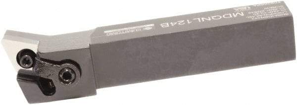 Sumitomo - MDQN, Left Hand Cut, -17.5° Lead Angle, 3/4" Shank Height x 3/4" Shank Width, Negative Rake Indexable Turning Toolholder - 4-1/2" OAL, DNMG 432 Insert Compatibility, Series Multi-Option - Apex Tool & Supply